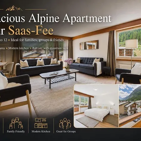 Appartamento Spacious Alpine Retreat Near Saas-fee